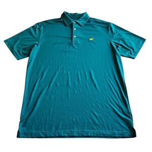 Masters Tech mens Sz L green golf polo shirt
